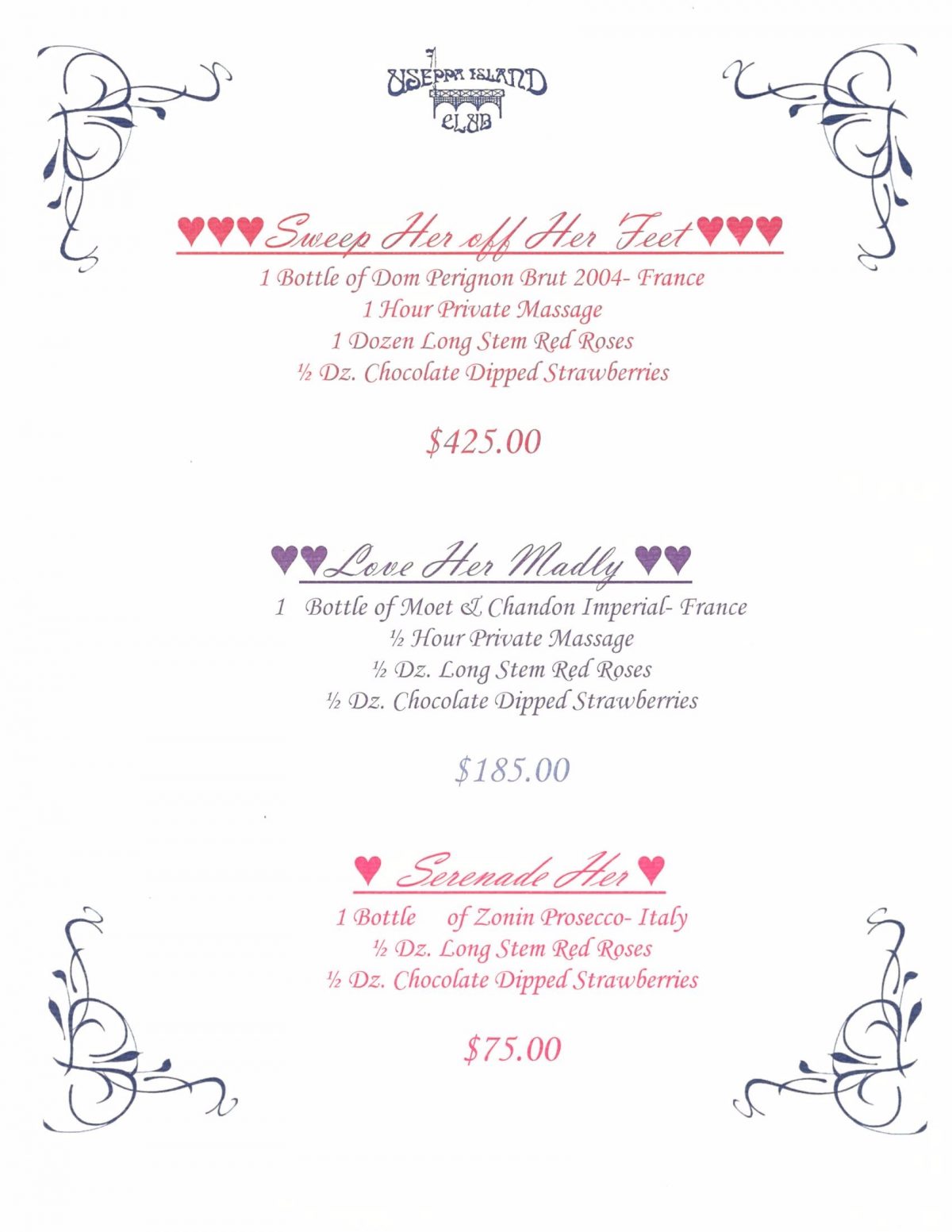 Valentine’s Day Special Add On’s