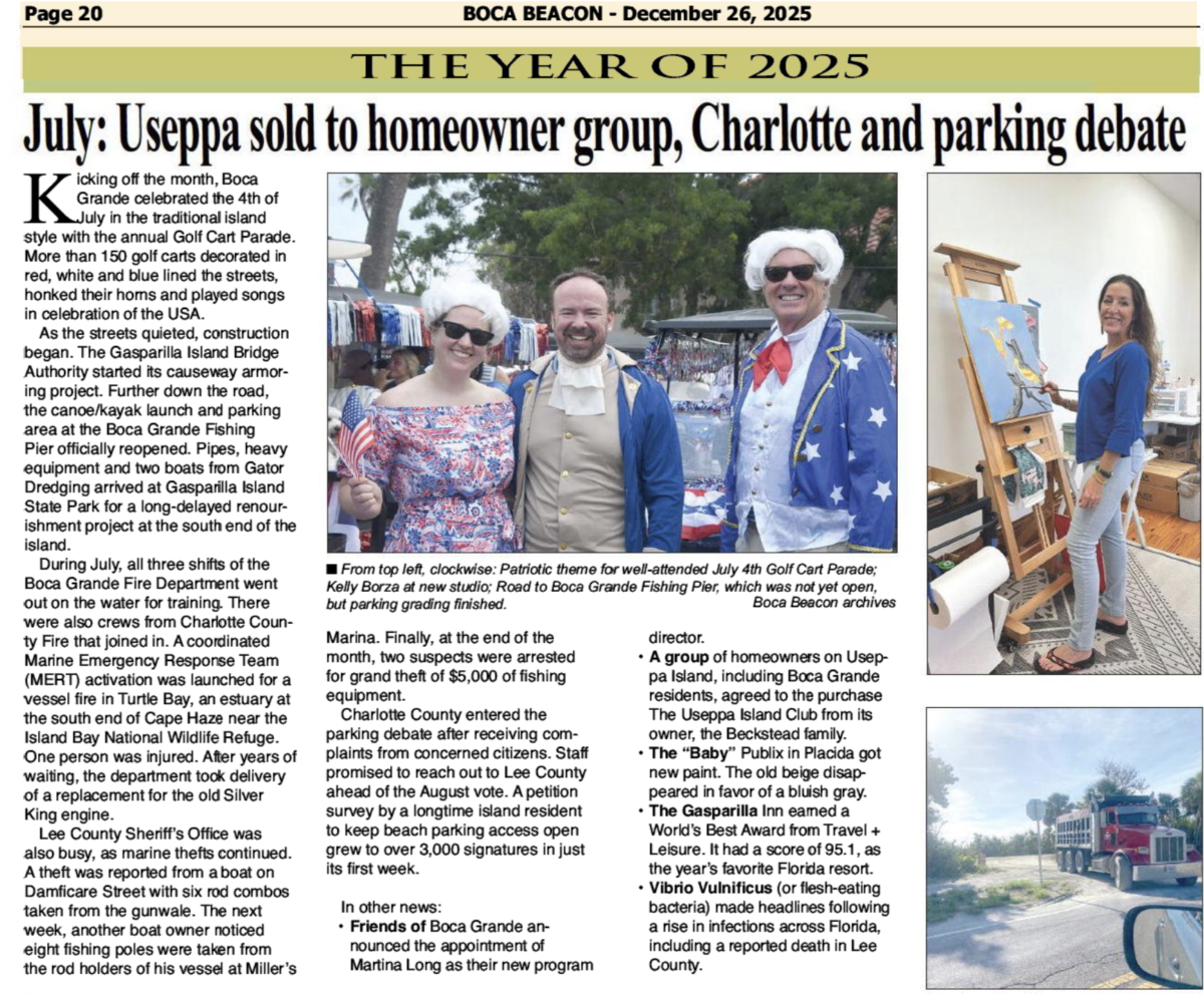 Useppa sold to homeowner group, Charlotte and Parking Debate